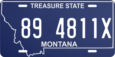 MT license plate 894811X