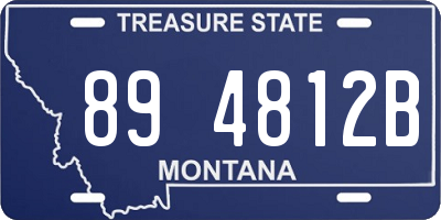 MT license plate 894812B