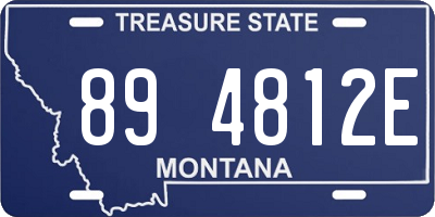 MT license plate 894812E