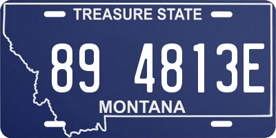 MT license plate 894813E