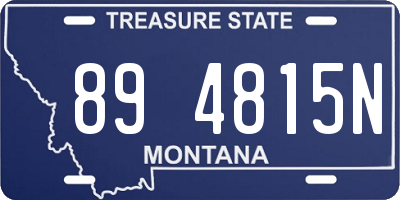 MT license plate 894815N