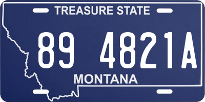 MT license plate 894821A