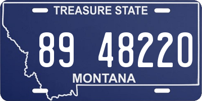 MT license plate 894822O