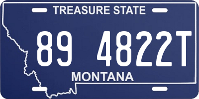 MT license plate 894822T
