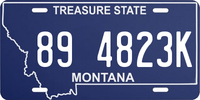 MT license plate 894823K