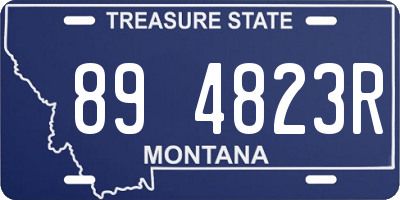 MT license plate 894823R