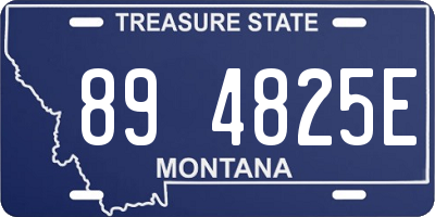 MT license plate 894825E