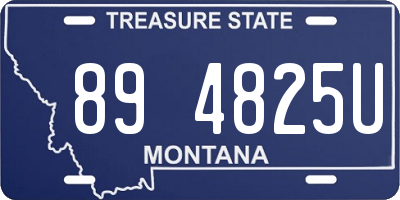 MT license plate 894825U