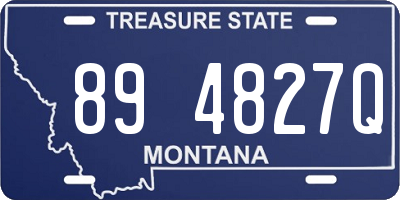 MT license plate 894827Q