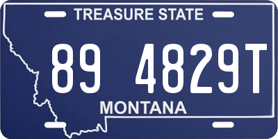 MT license plate 894829T