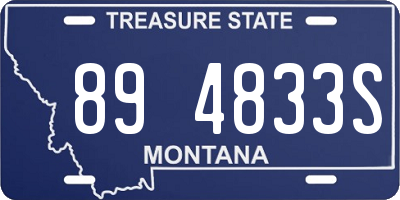 MT license plate 894833S
