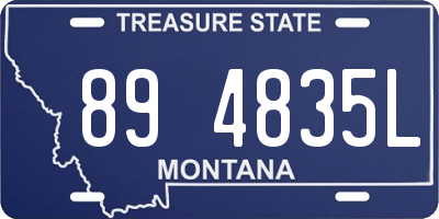 MT license plate 894835L