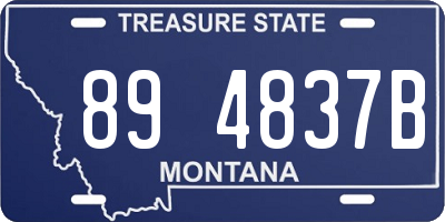 MT license plate 894837B