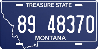 MT license plate 894837O