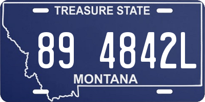 MT license plate 894842L