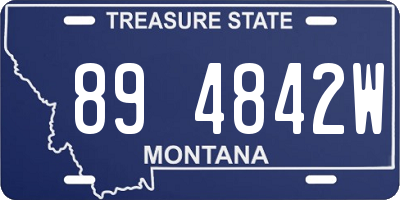 MT license plate 894842W