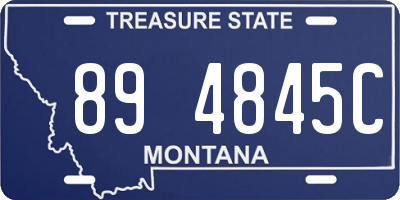 MT license plate 894845C
