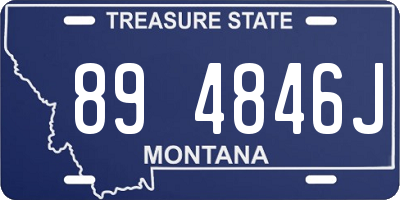 MT license plate 894846J