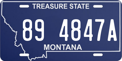 MT license plate 894847A