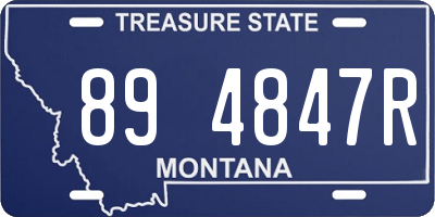 MT license plate 894847R