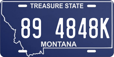 MT license plate 894848K