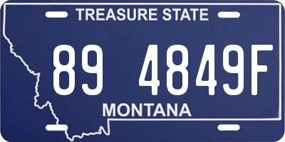 MT license plate 894849F