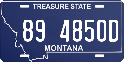 MT license plate 894850D