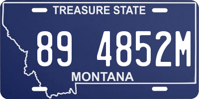 MT license plate 894852M