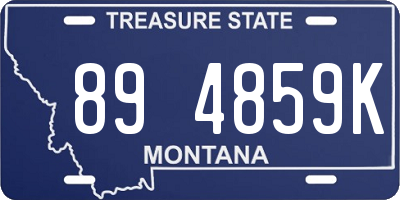 MT license plate 894859K