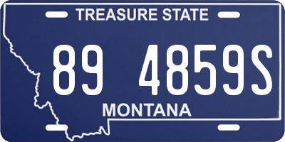MT license plate 894859S