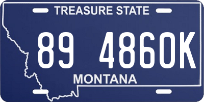 MT license plate 894860K