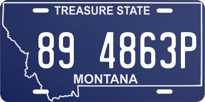 MT license plate 894863P