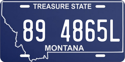 MT license plate 894865L