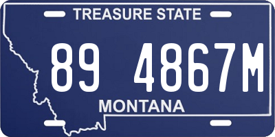 MT license plate 894867M