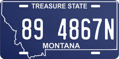 MT license plate 894867N