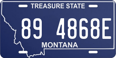 MT license plate 894868E
