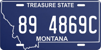 MT license plate 894869C