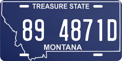 MT license plate 894871D