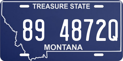 MT license plate 894872Q