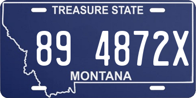 MT license plate 894872X