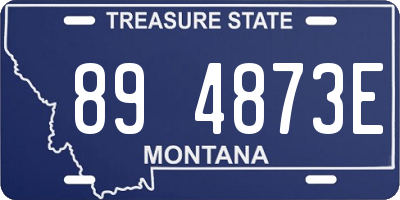 MT license plate 894873E