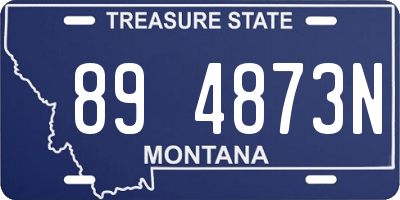 MT license plate 894873N