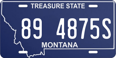 MT license plate 894875S