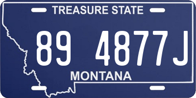 MT license plate 894877J