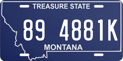 MT license plate 894881K