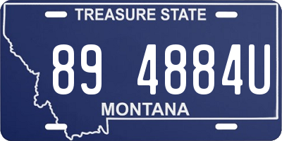 MT license plate 894884U