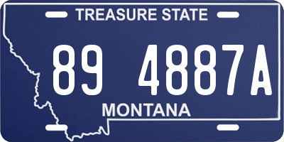 MT license plate 894887A