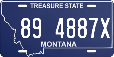 MT license plate 894887X