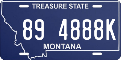 MT license plate 894888K