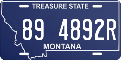 MT license plate 894892R